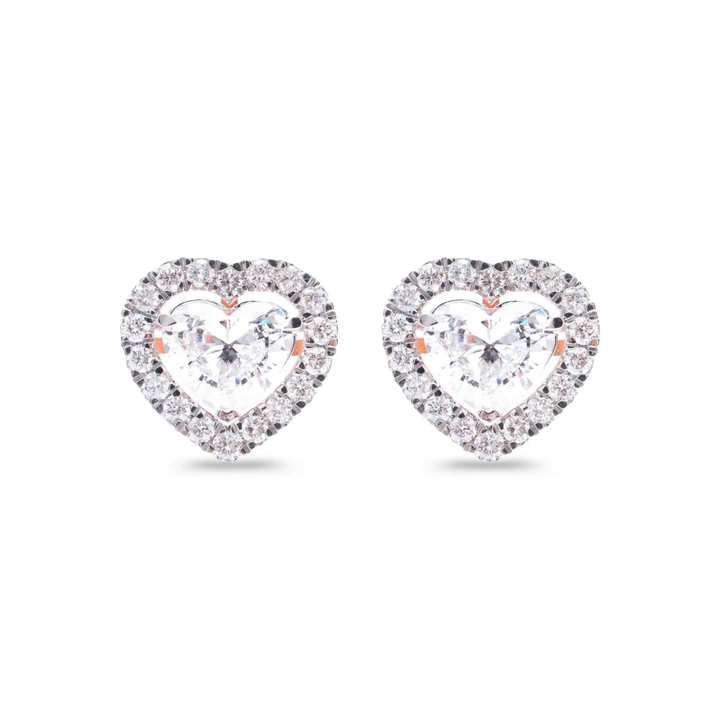 2 Carat Eugenie Heart Diamond Studs