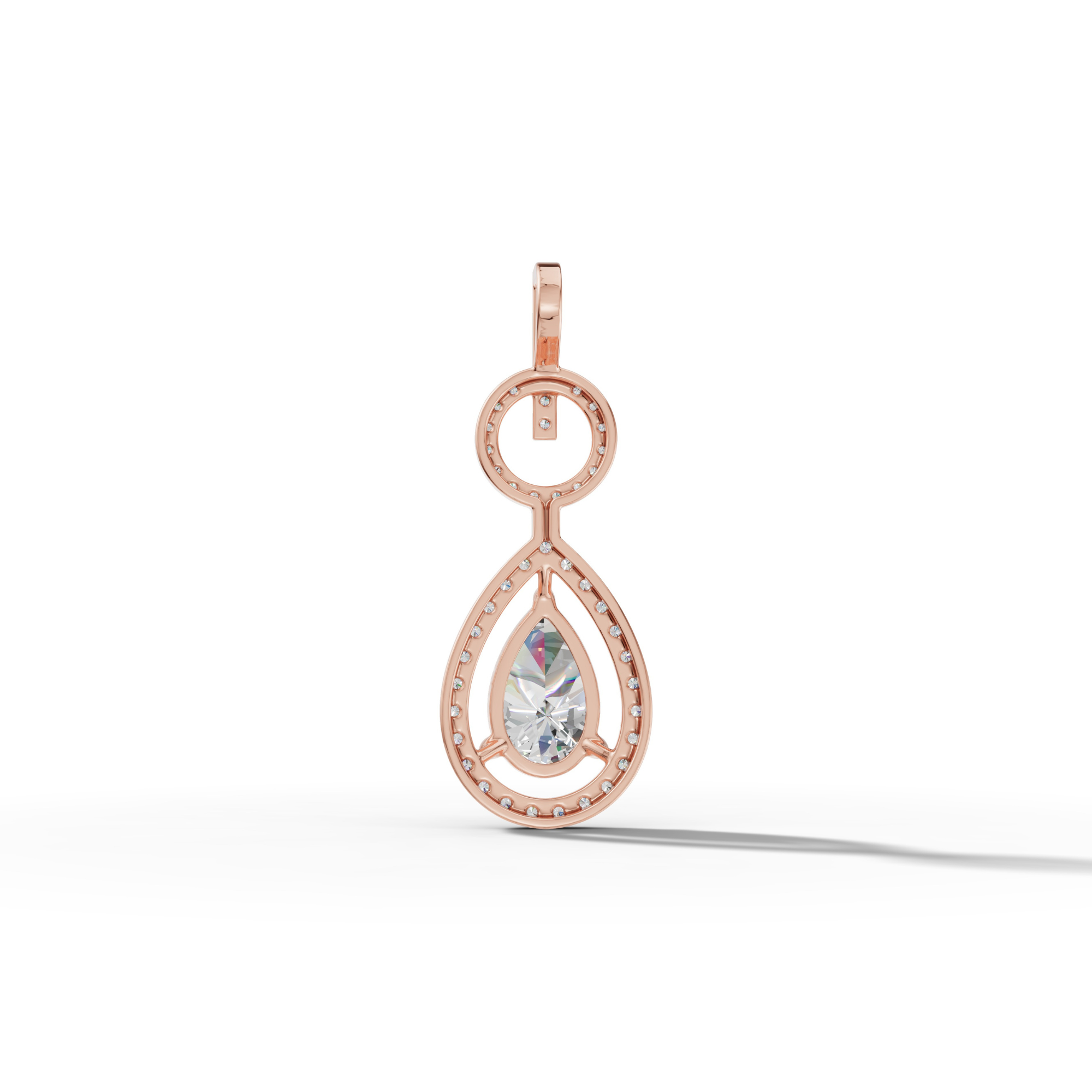 1.6 Carat Aurora Drop Diamond Pendant