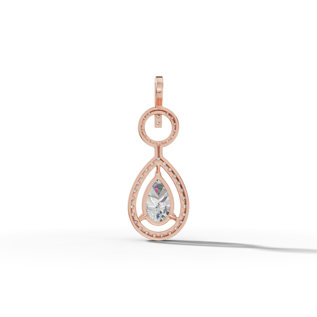 Aurora Drop Diamond Pendant