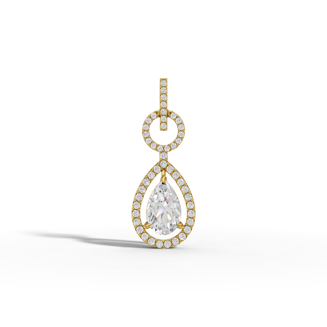 Aurora Drop Diamond Pendant