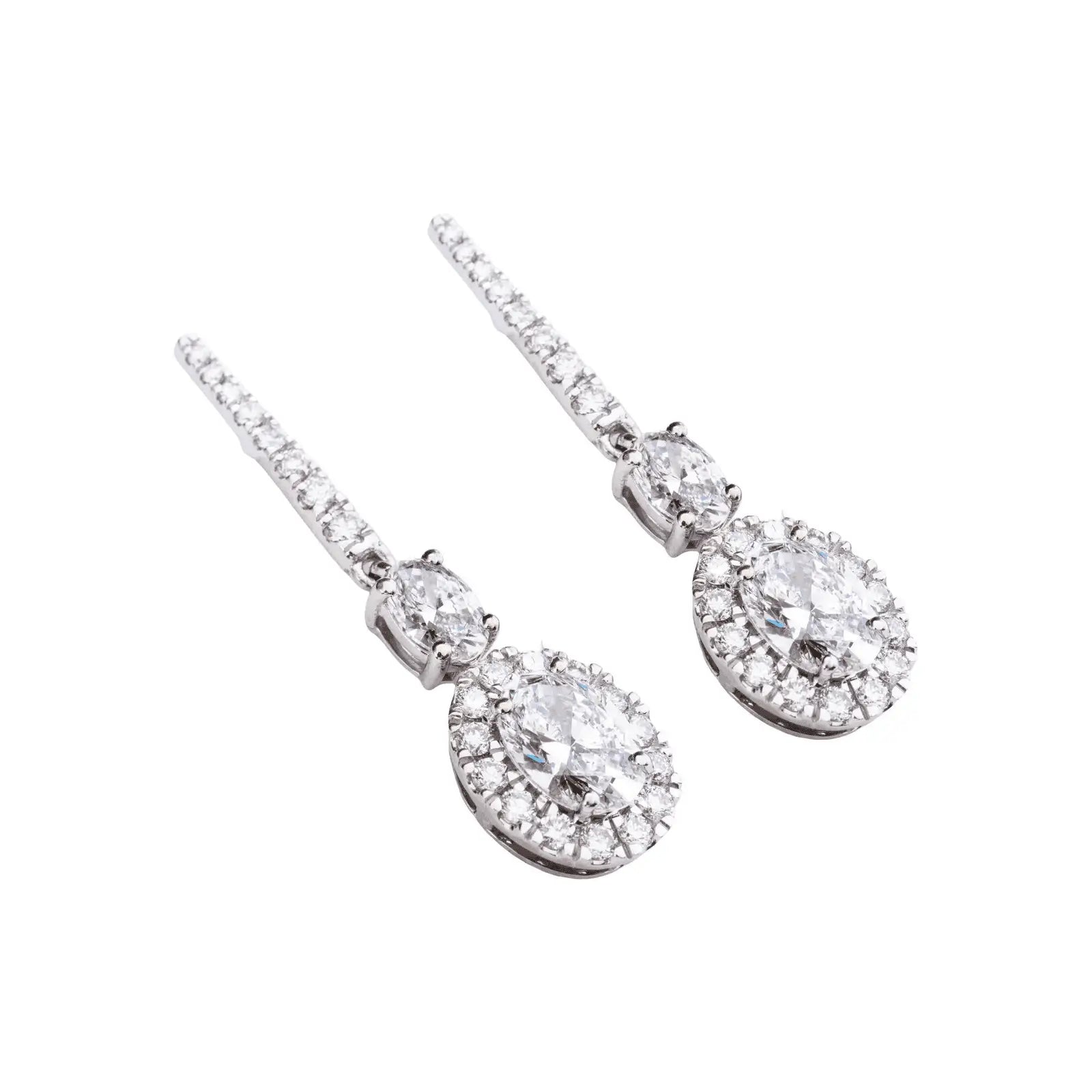 Noir Oval Solitaire Diamond Drops