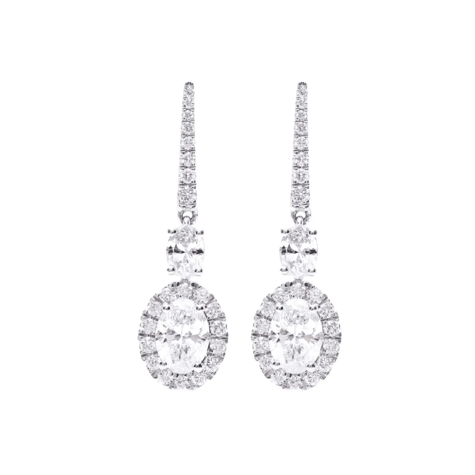 Noir Oval Solitaire Diamond Drops