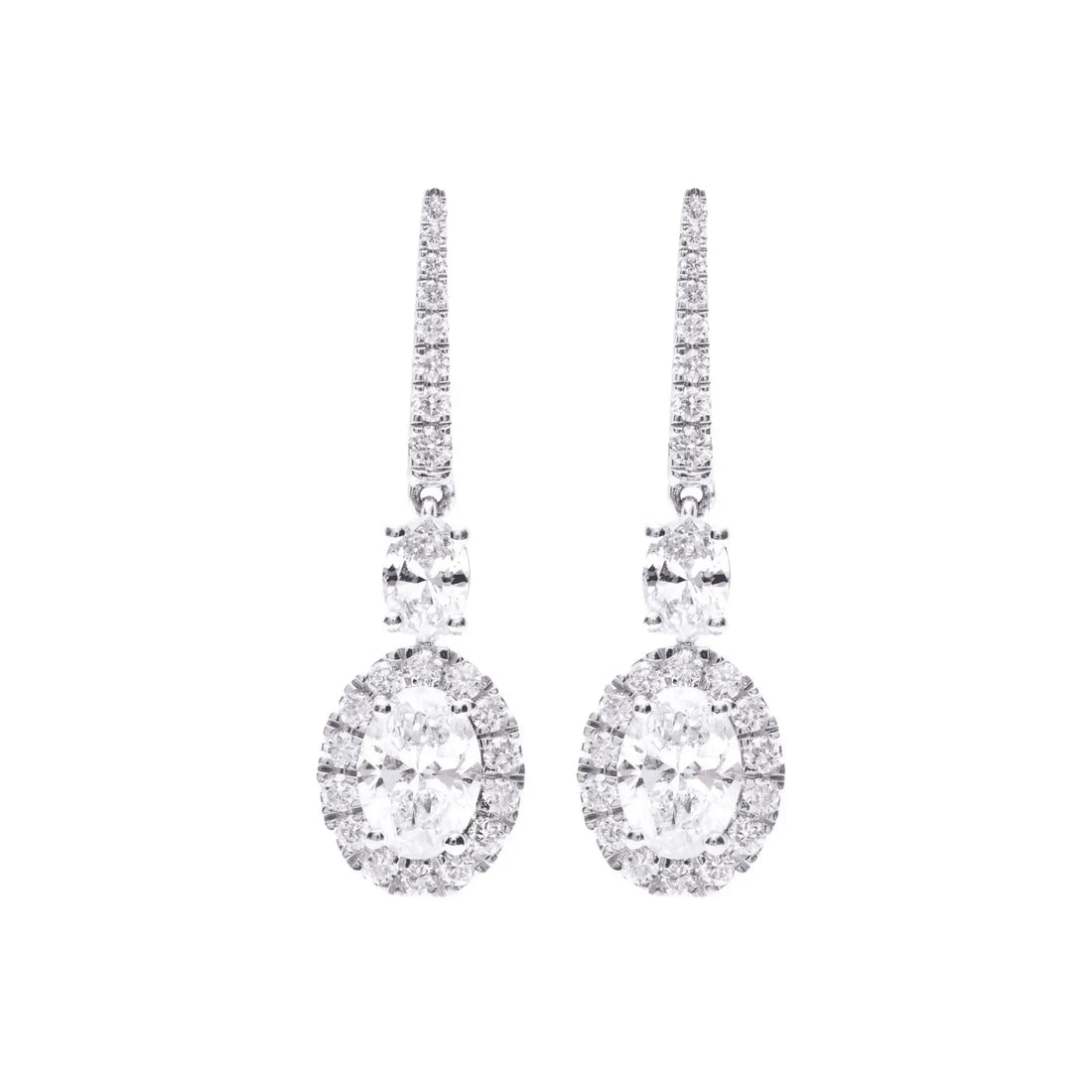 Noir Oval Solitaire Diamond Drops