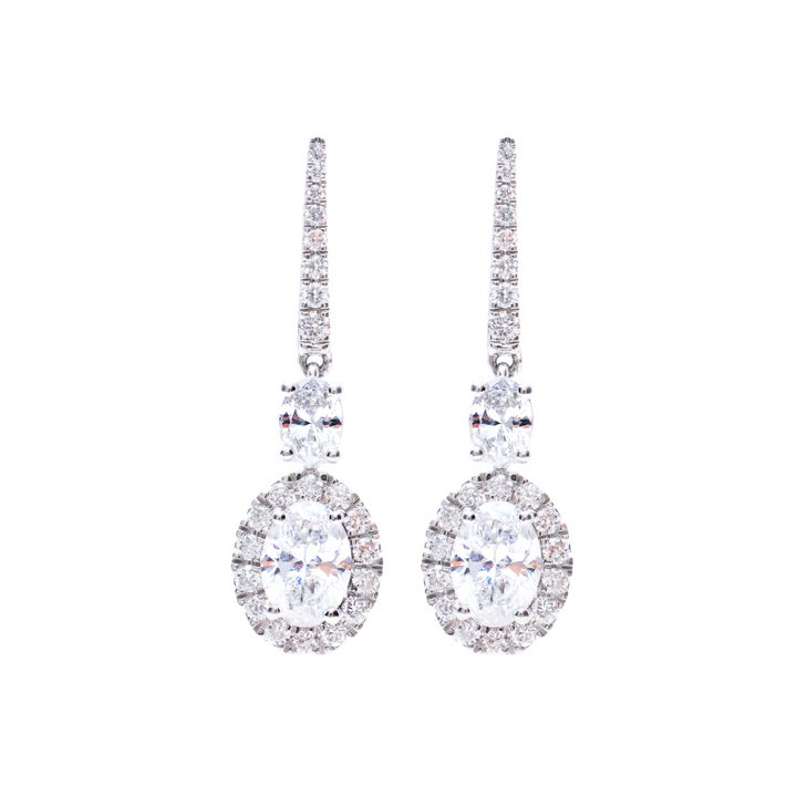 Noir Oval Solitaire Diamond Drops
