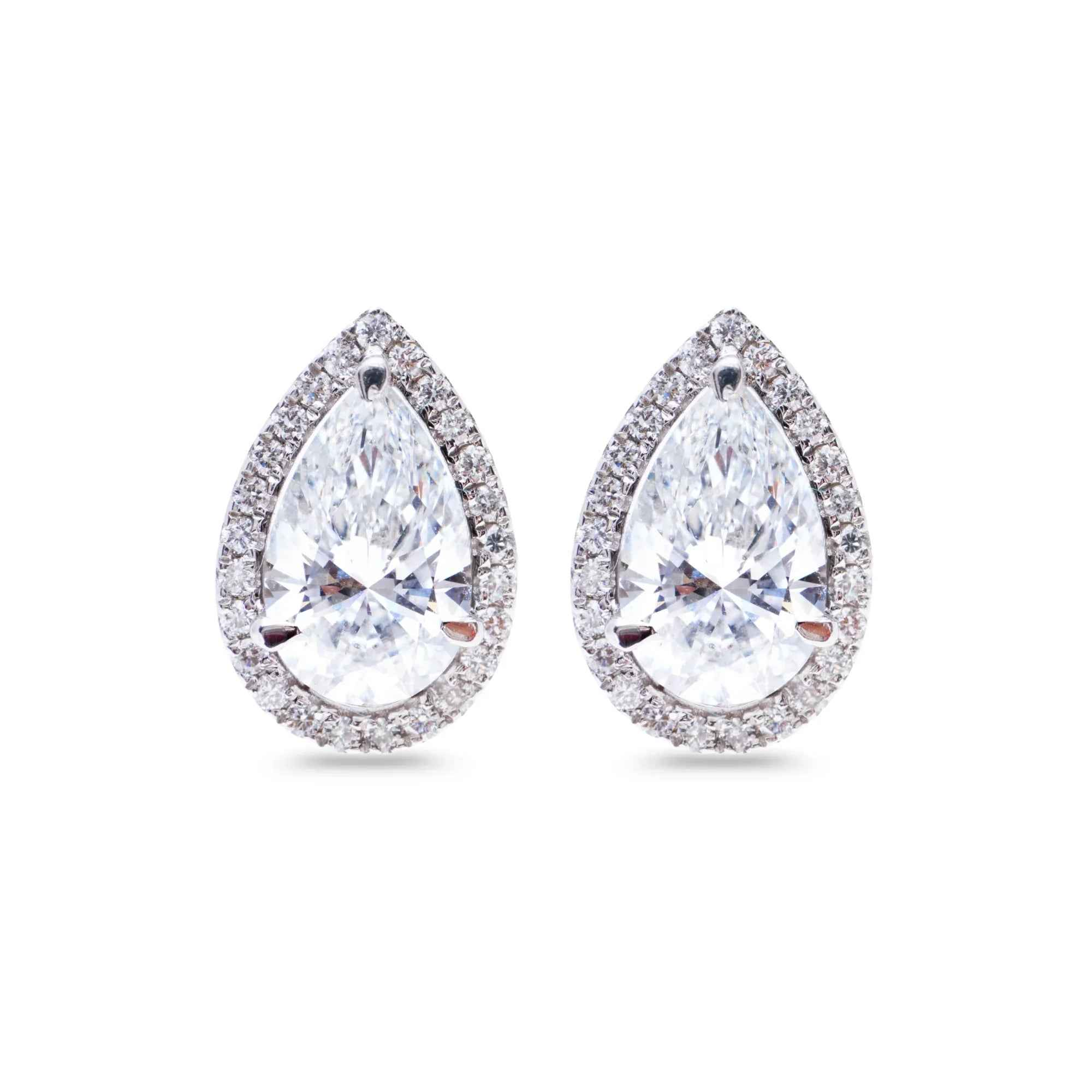 1.9 Carat Sophia Pear Diamond Studs