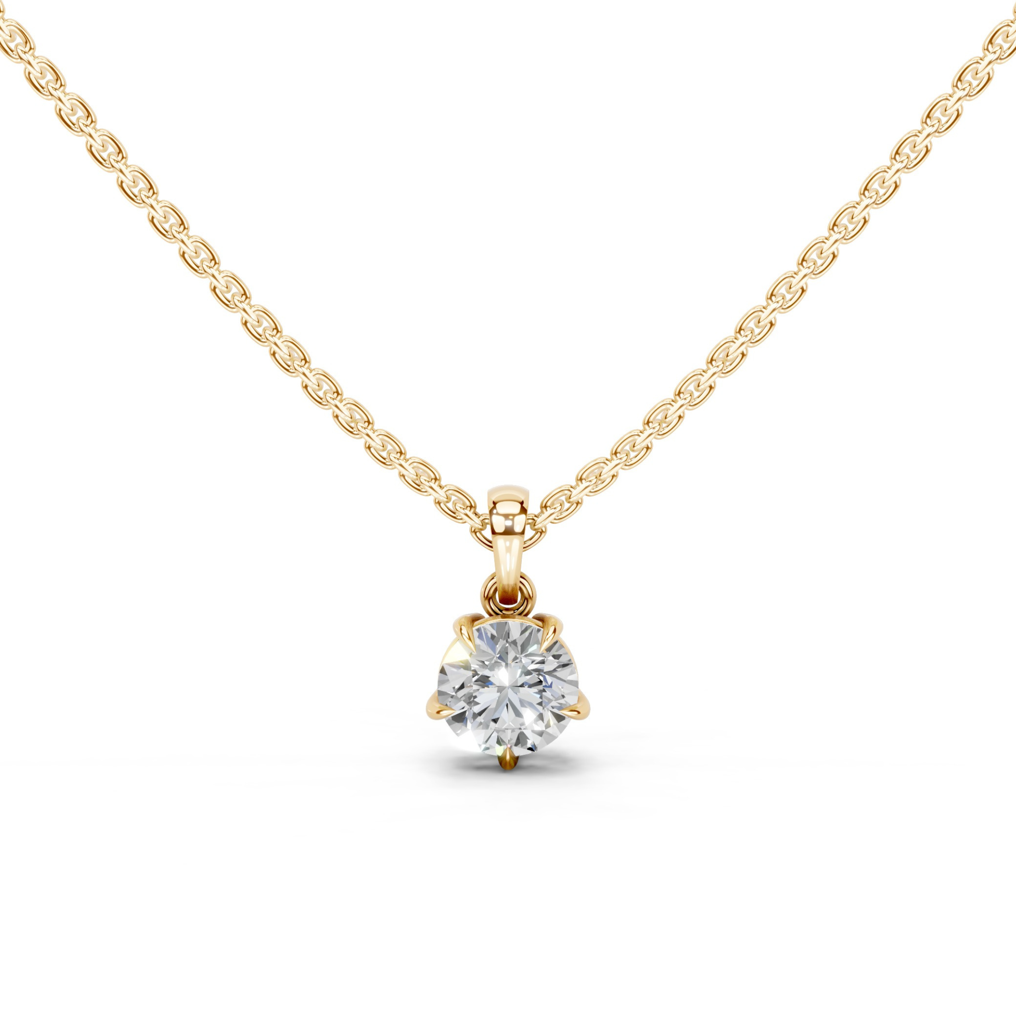 1 Carat Solitaire Drop Pendant