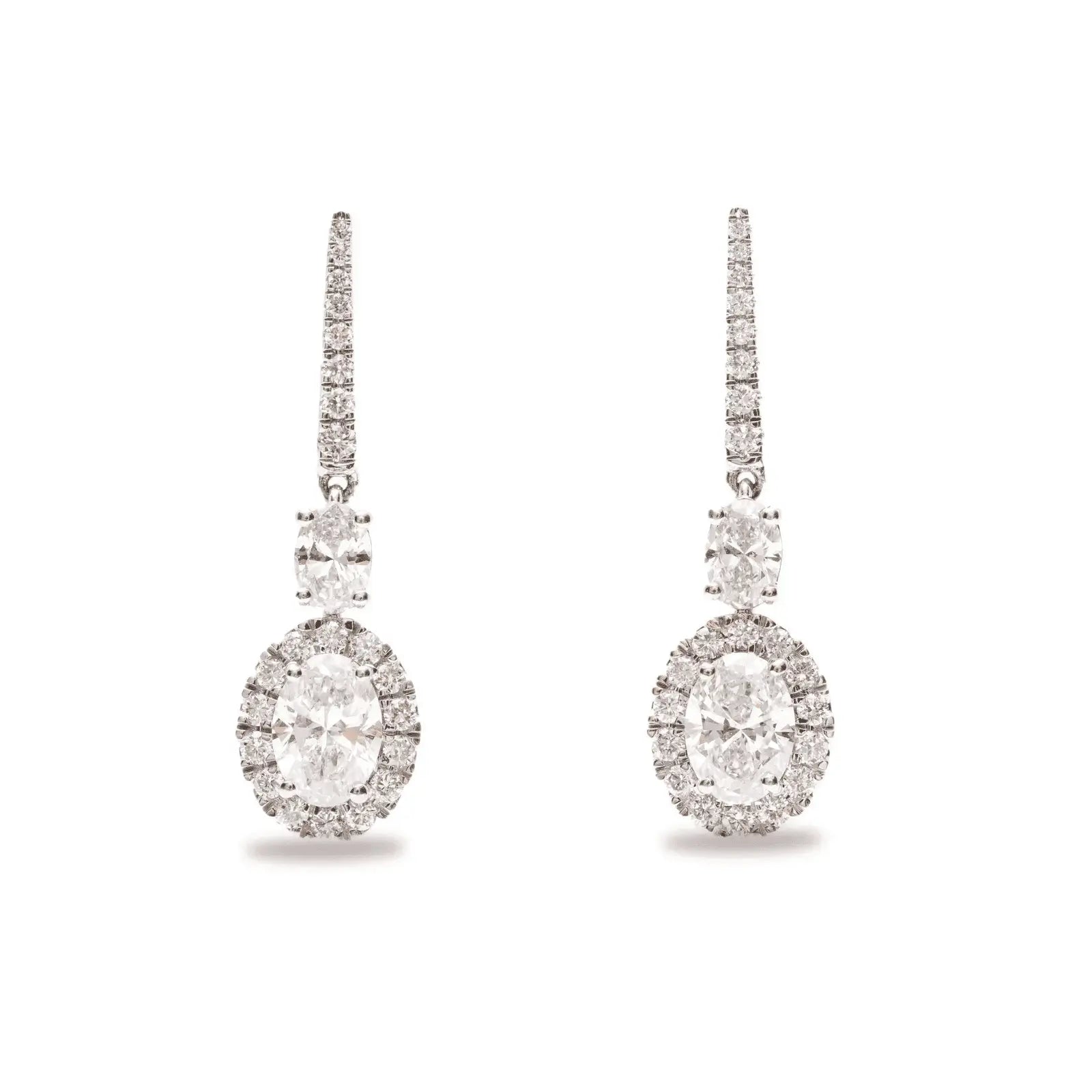 Noir Oval Solitaire Diamond Drops
