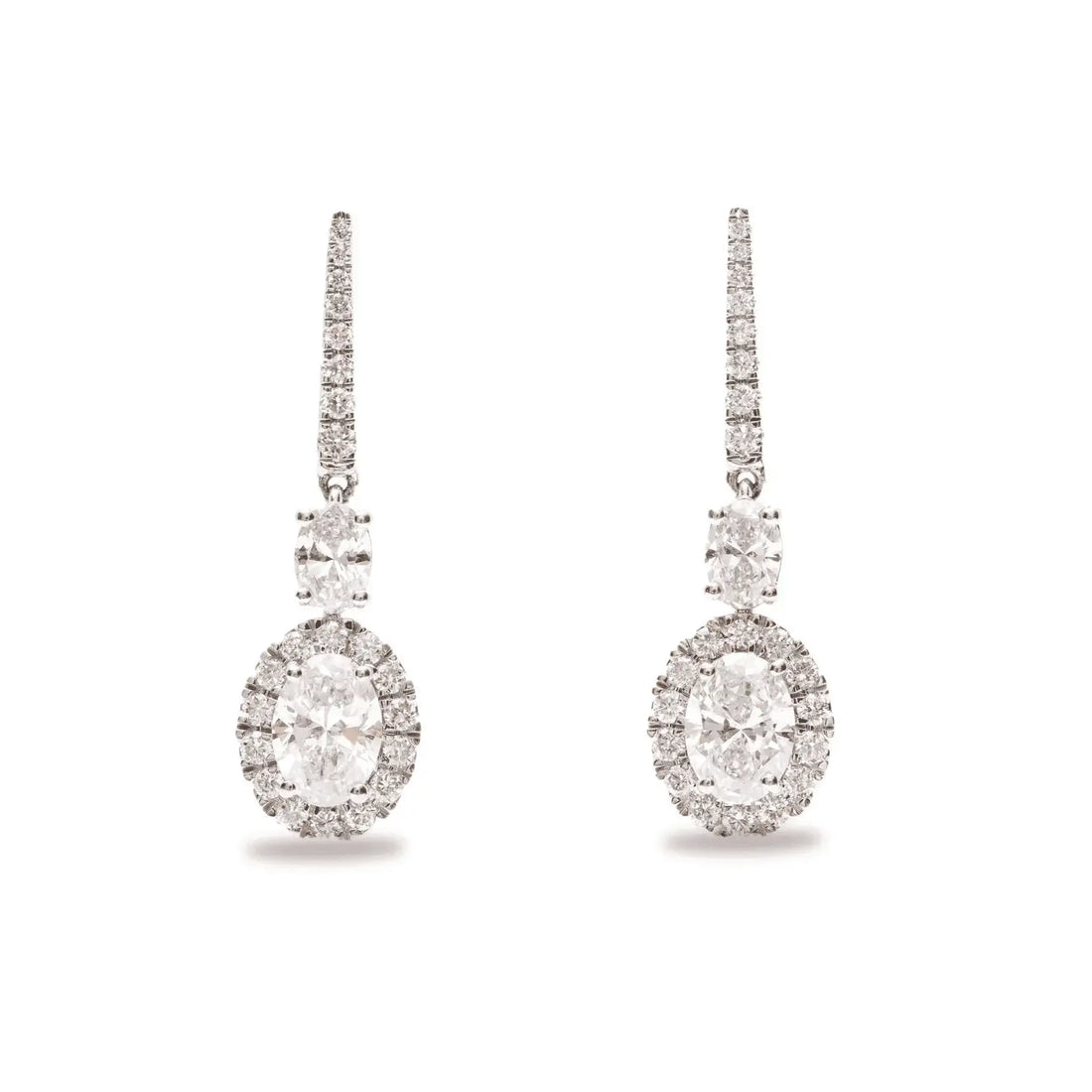 Noir Oval Solitaire Diamond Drops