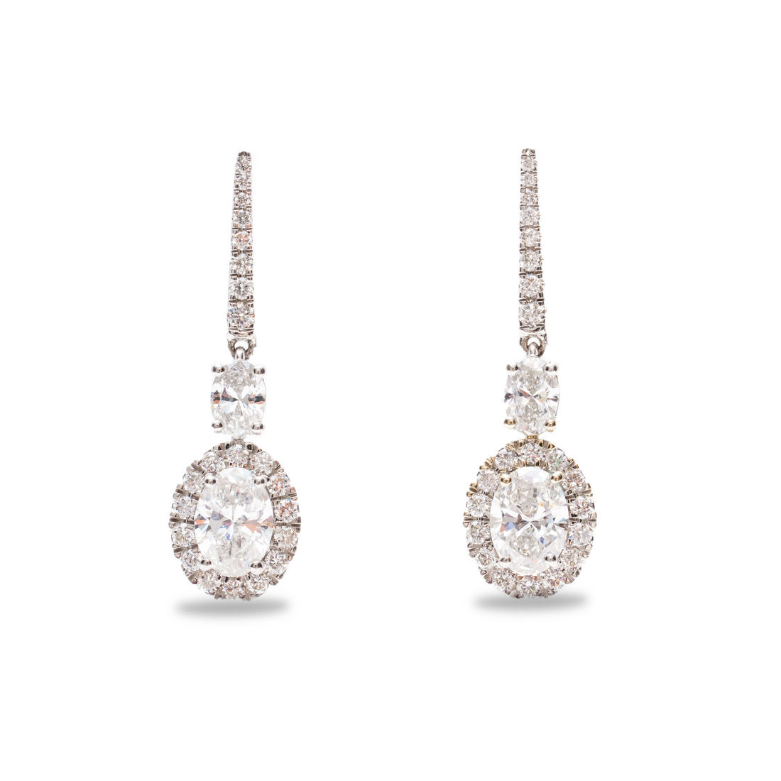 Noir Oval Solitaire Diamond Drops