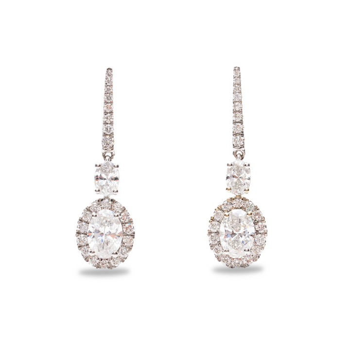 Noir Oval Solitaire Diamond Drops