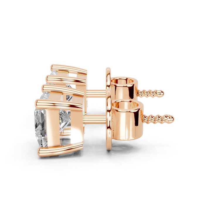 Patricia Princess Cut Diamond Studs
