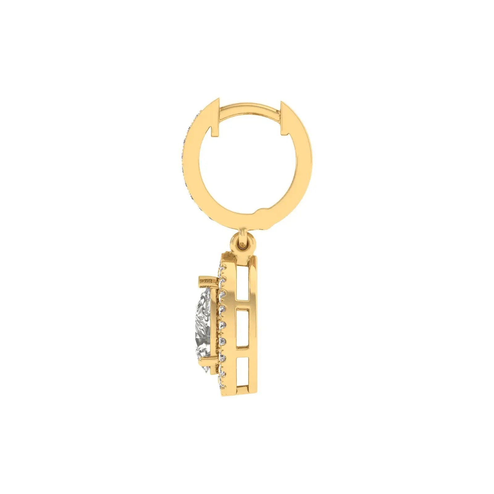 Gilded Dewdrop Diamond Earrings
