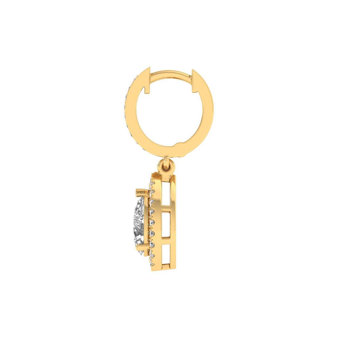 Gilded Dewdrop Diamond Earrings