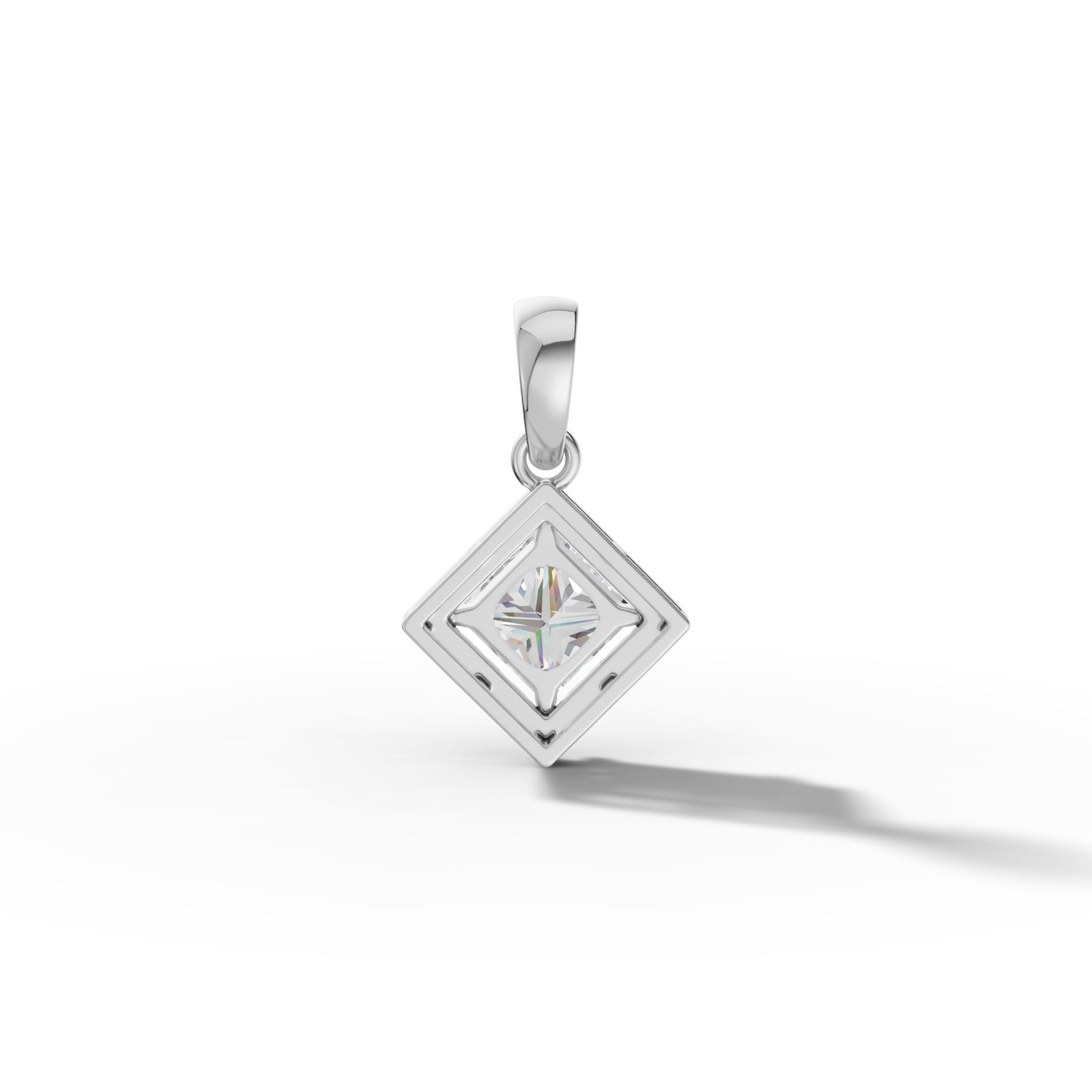 1.5 Carat Regina Princess Cut Solitaire Pendant