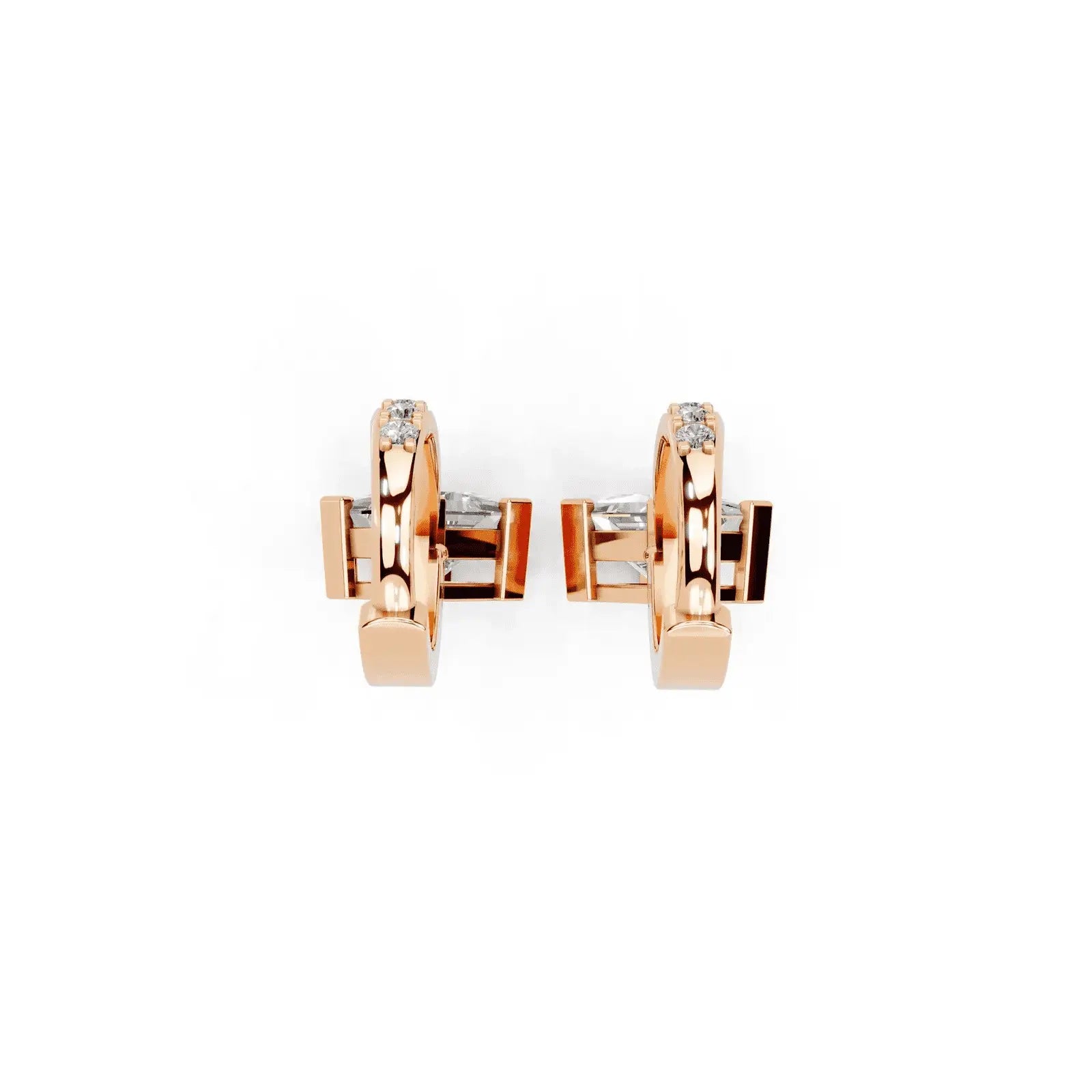 2.2 Carat Princess Cut Solitaire Drops