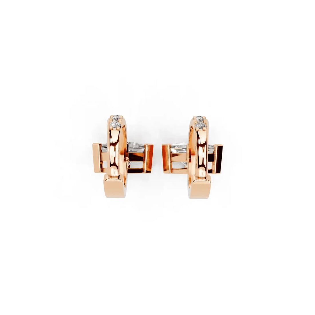 2.2 Carat Princess Cut Solitaire Drops