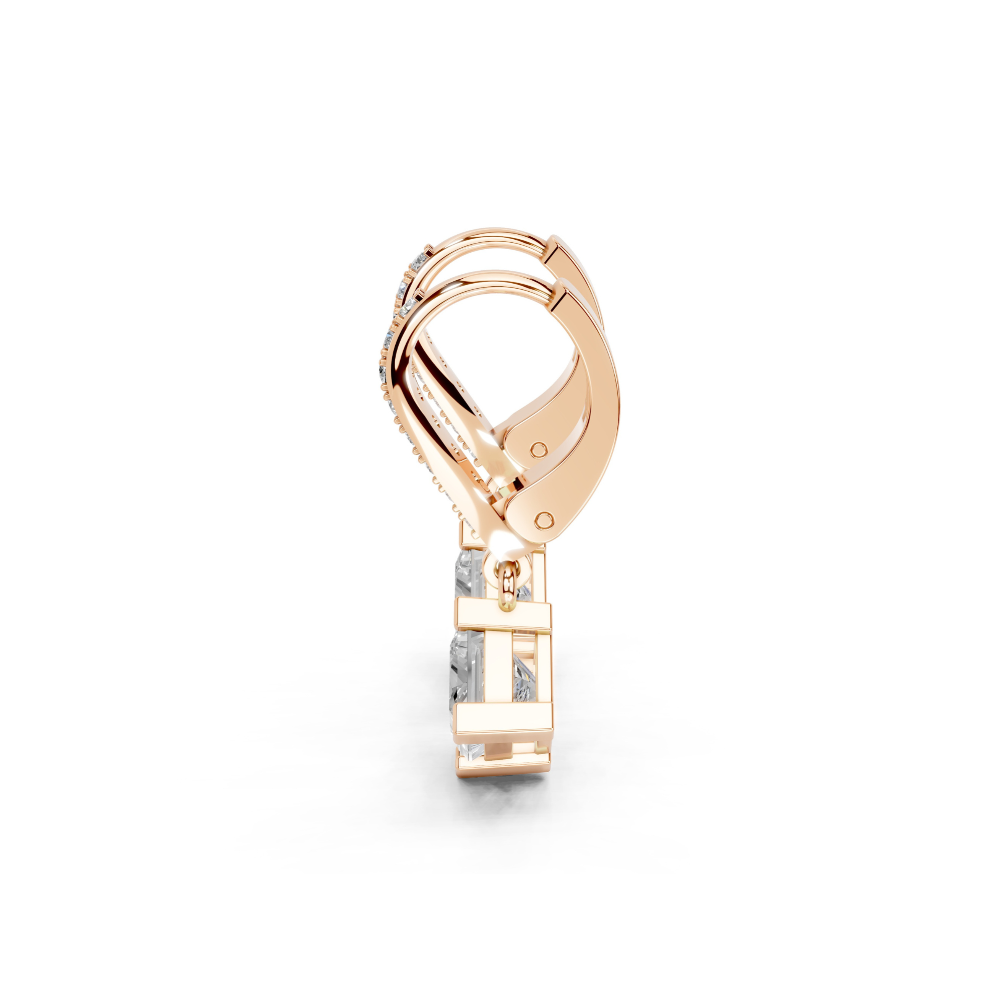 2.2 Carat Princess Cut Solitaire Drops