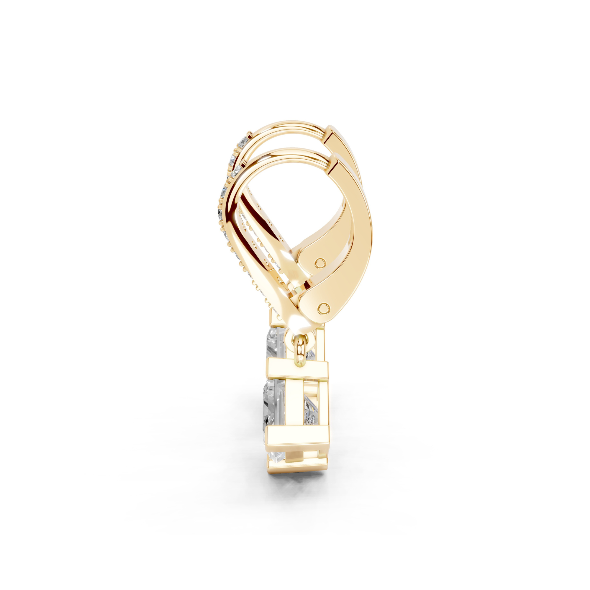 2.2 Carat Princess Cut Solitaire Drops