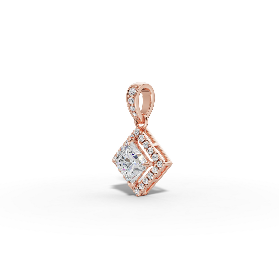 1.5 Carat Regina Princess Cut Solitaire Pendant