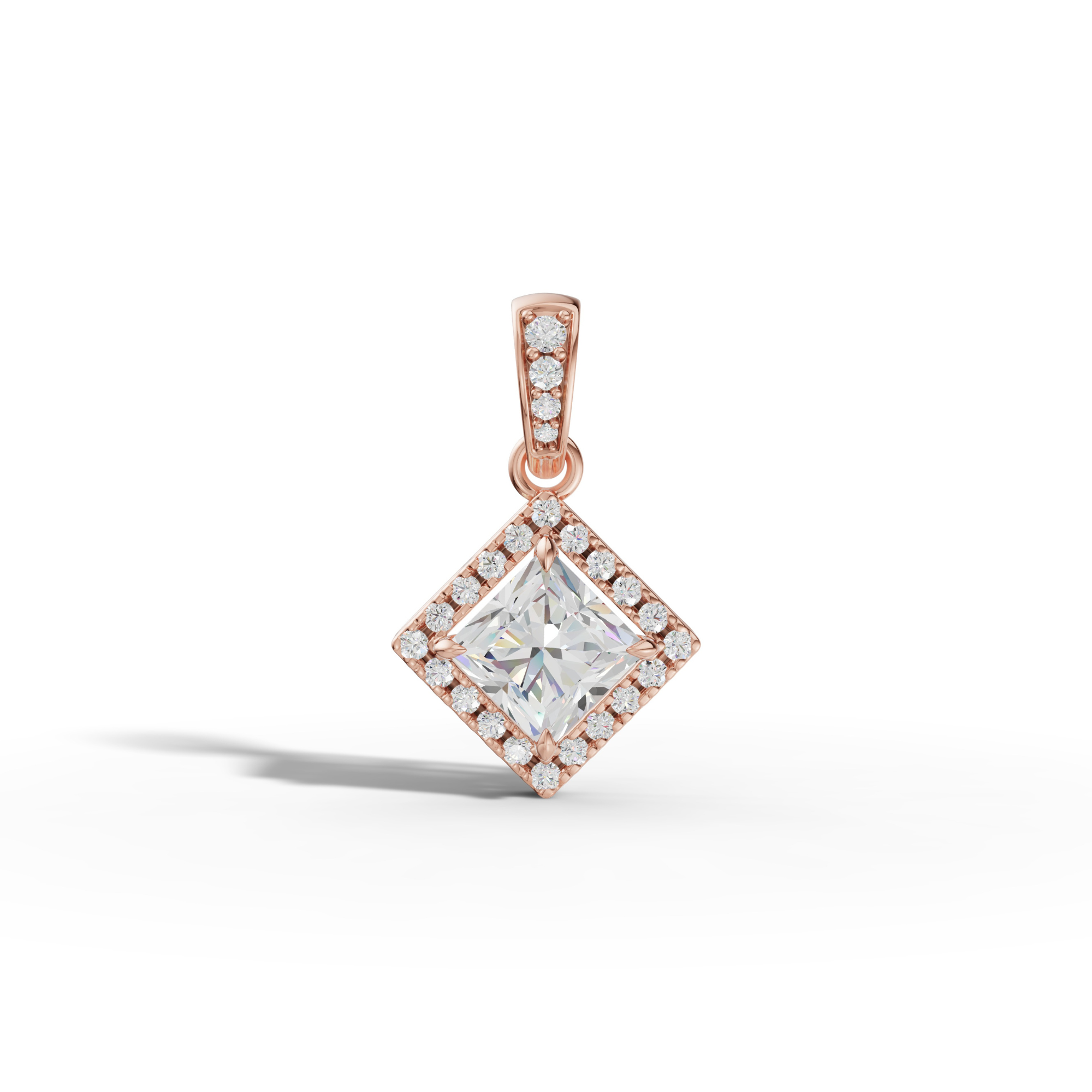 1.5 Carat Regina Princess Cut Solitaire Pendant