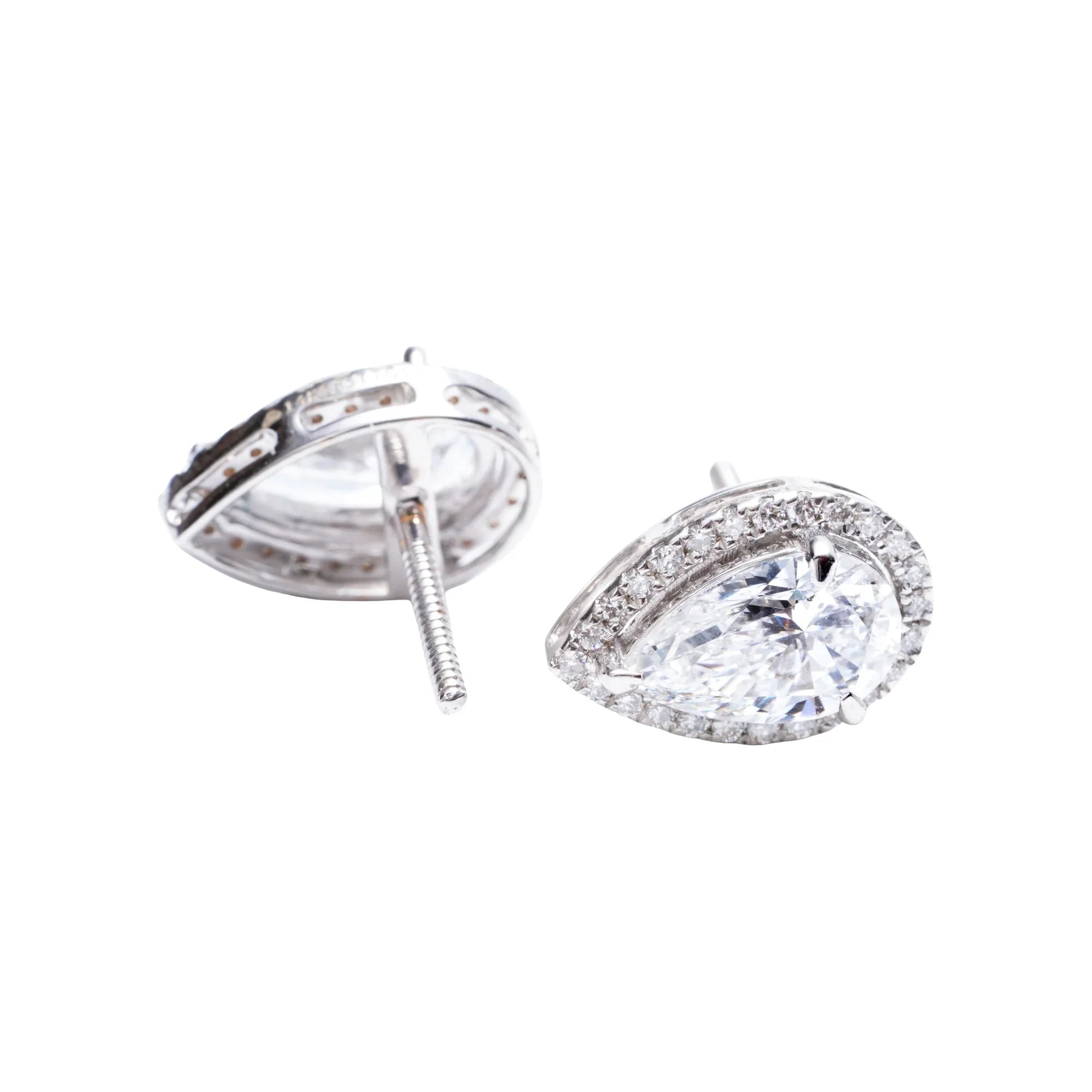 1.9 Carat Sophia Pear Diamond Studs