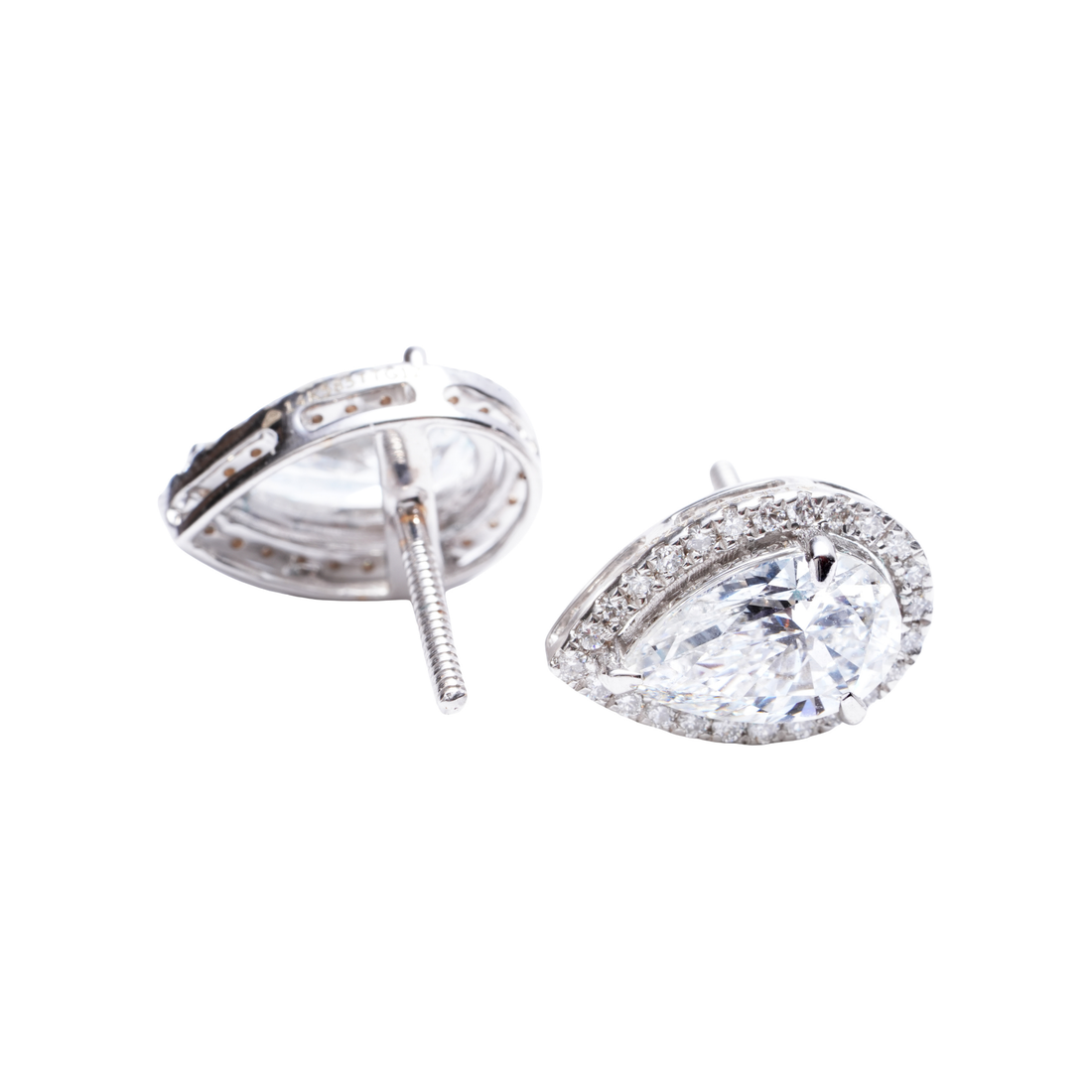 Amelie Pear Diamond Studs