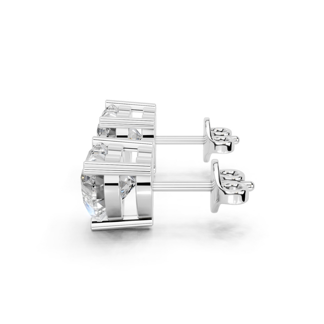 Cassiopeia Heart Sparkle Diamond Studs
