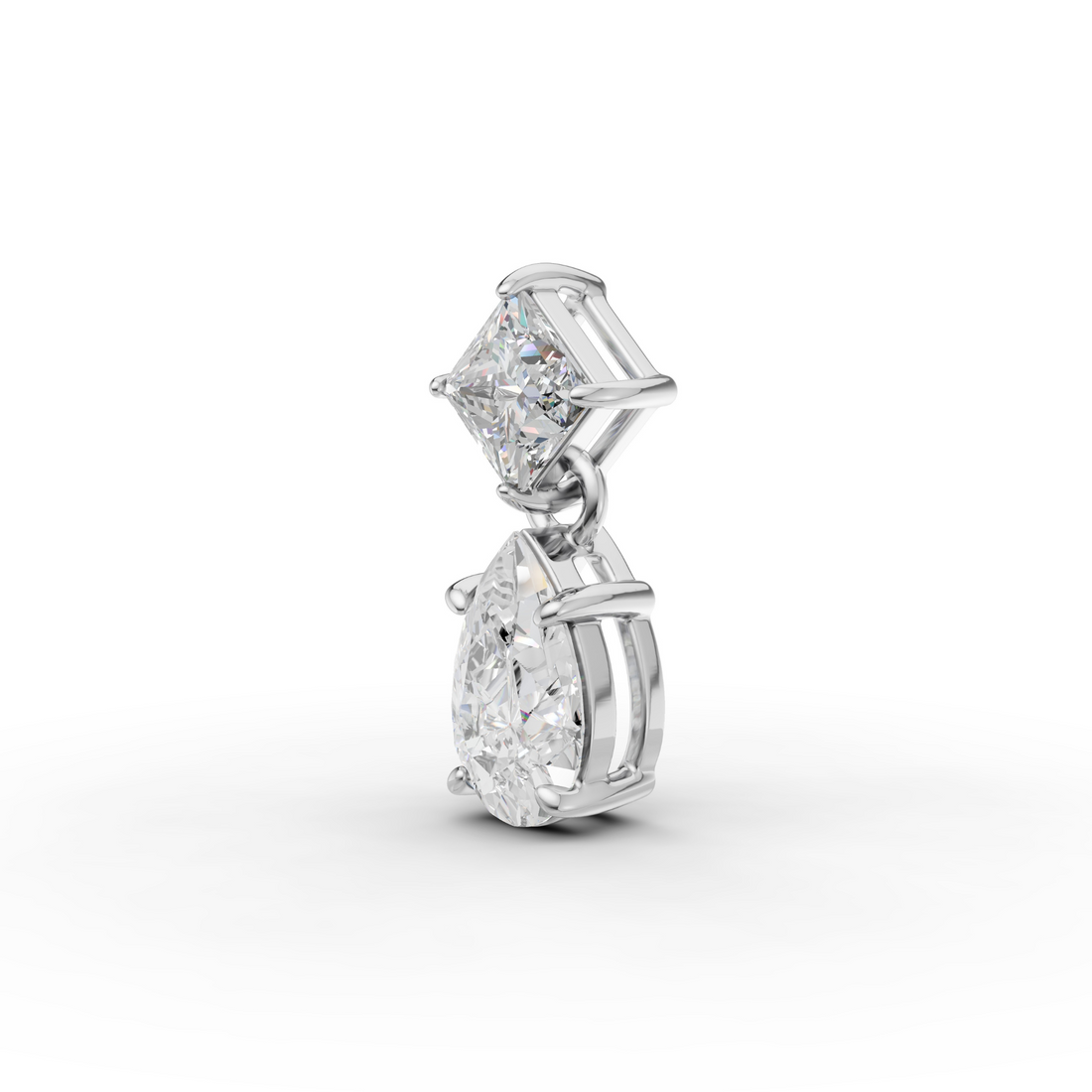 Dual Celeste Charm Solitaire Pendant