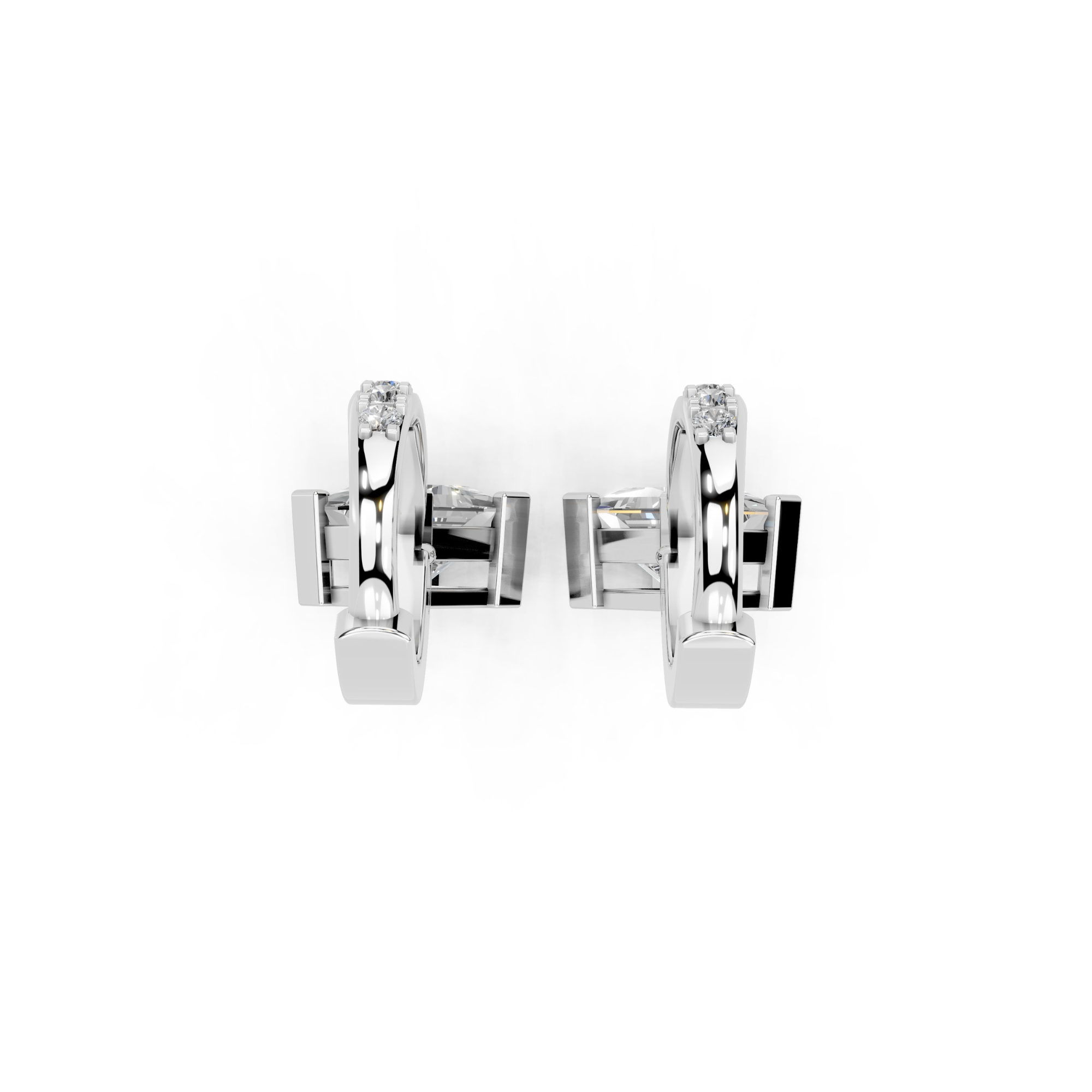 2.2 Carat Princess Cut Solitaire Drops