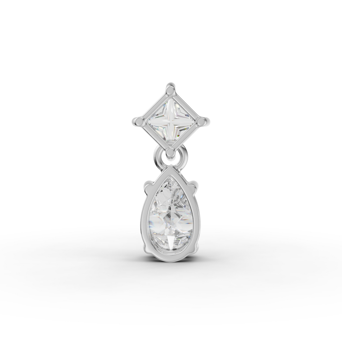 Dual Celeste Charm Solitaire Pendant