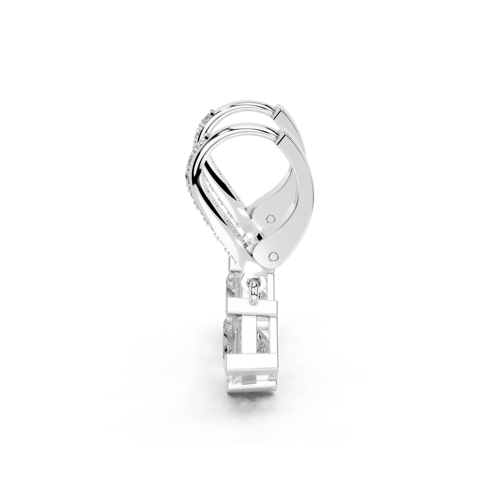 2.2 Carat Princess Cut Solitaire Drops