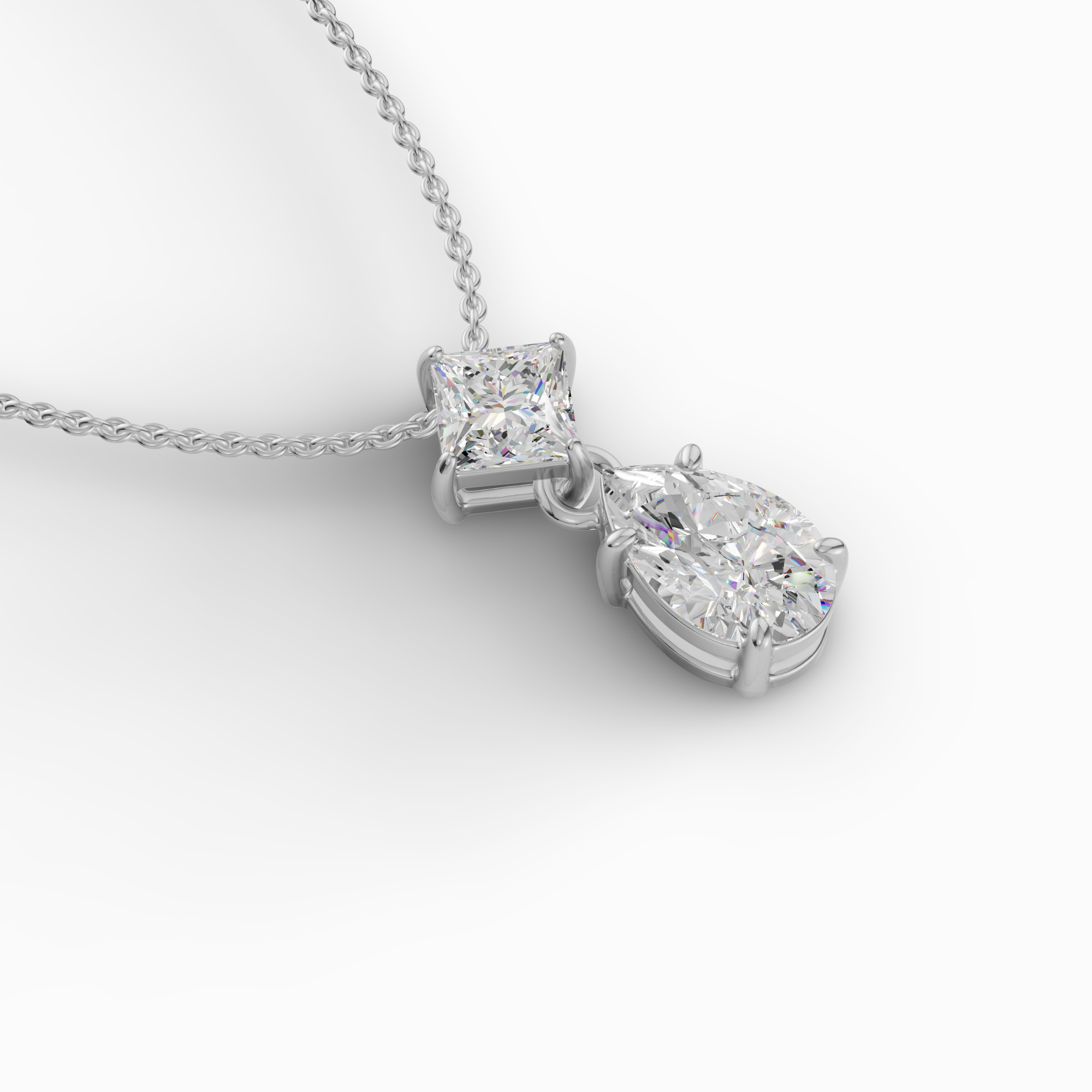 2.9 Carat Dual Celeste Charm Solitaire Pendant
