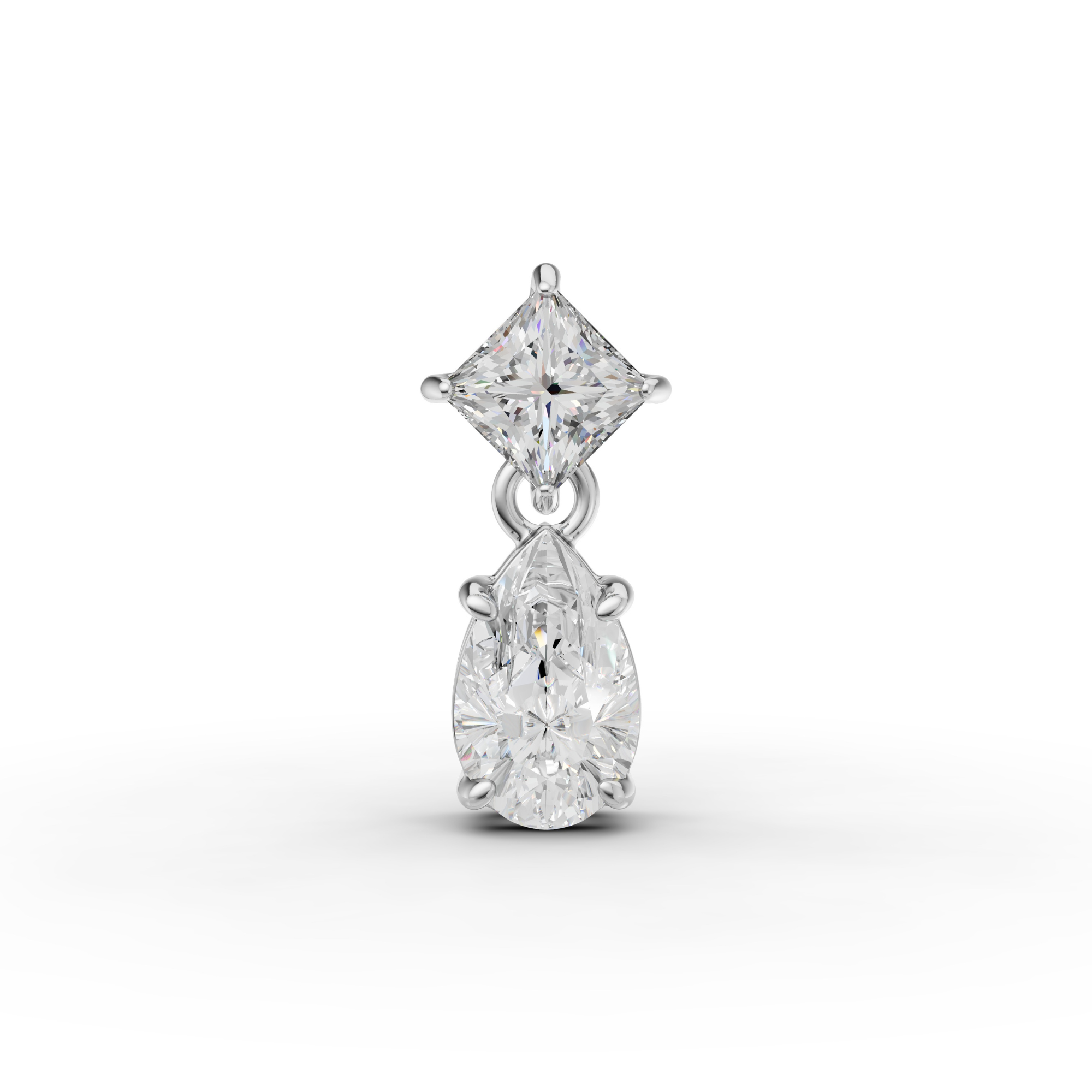 2.9 Carat Dual Celeste Charm Solitaire Pendant