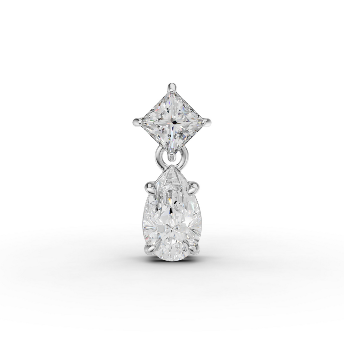 Dual Celeste Charm Solitaire Pendant