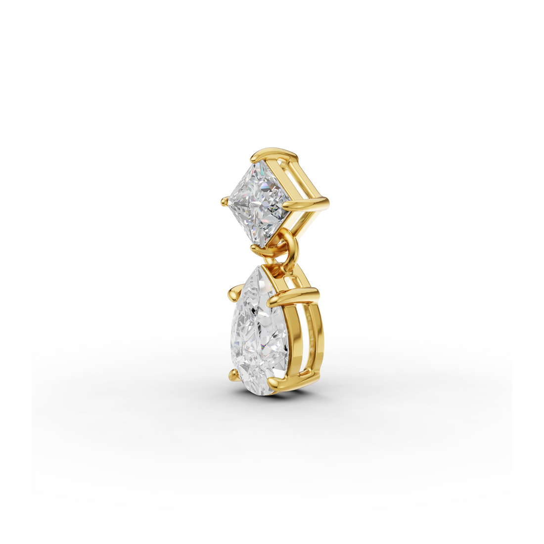 Dual Celeste Charm Solitaire Pendant