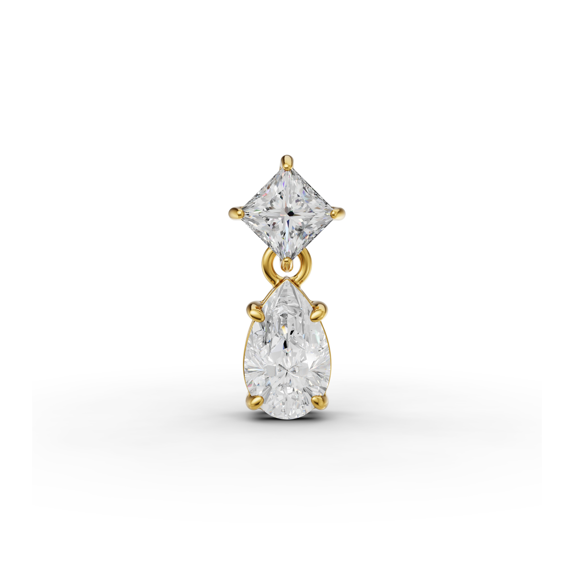 2.9 Carat Dual Celeste Charm Solitaire Pendant