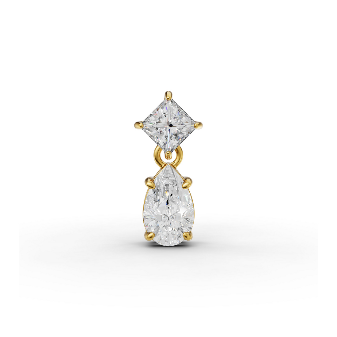Dual Celeste Charm Solitaire Pendant