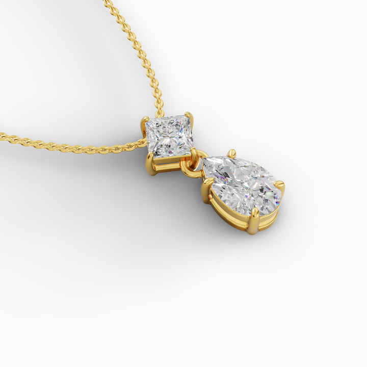 Dual Celeste Charm Solitaire Pendant