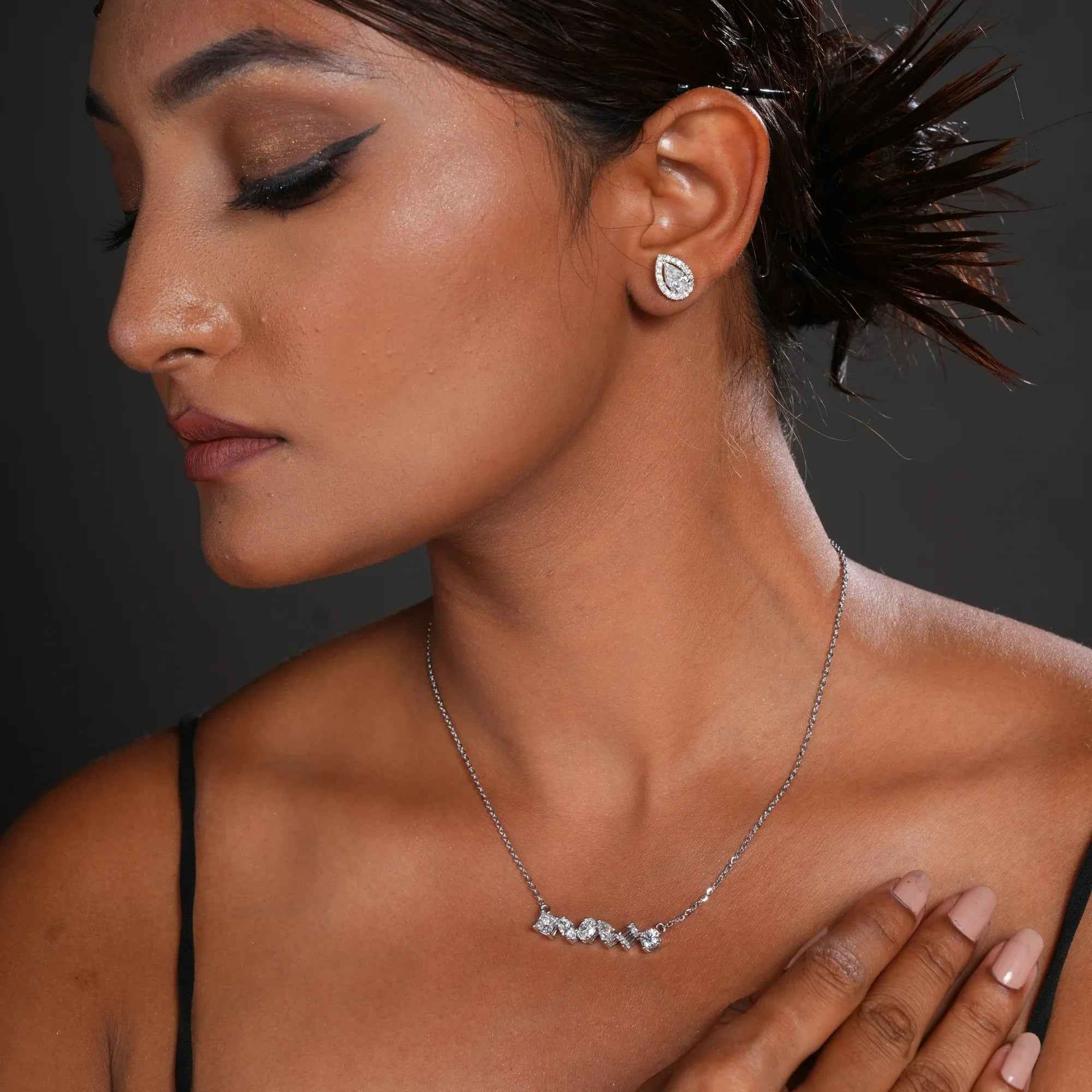 1.9 Carat Sophia Pear Diamond Studs