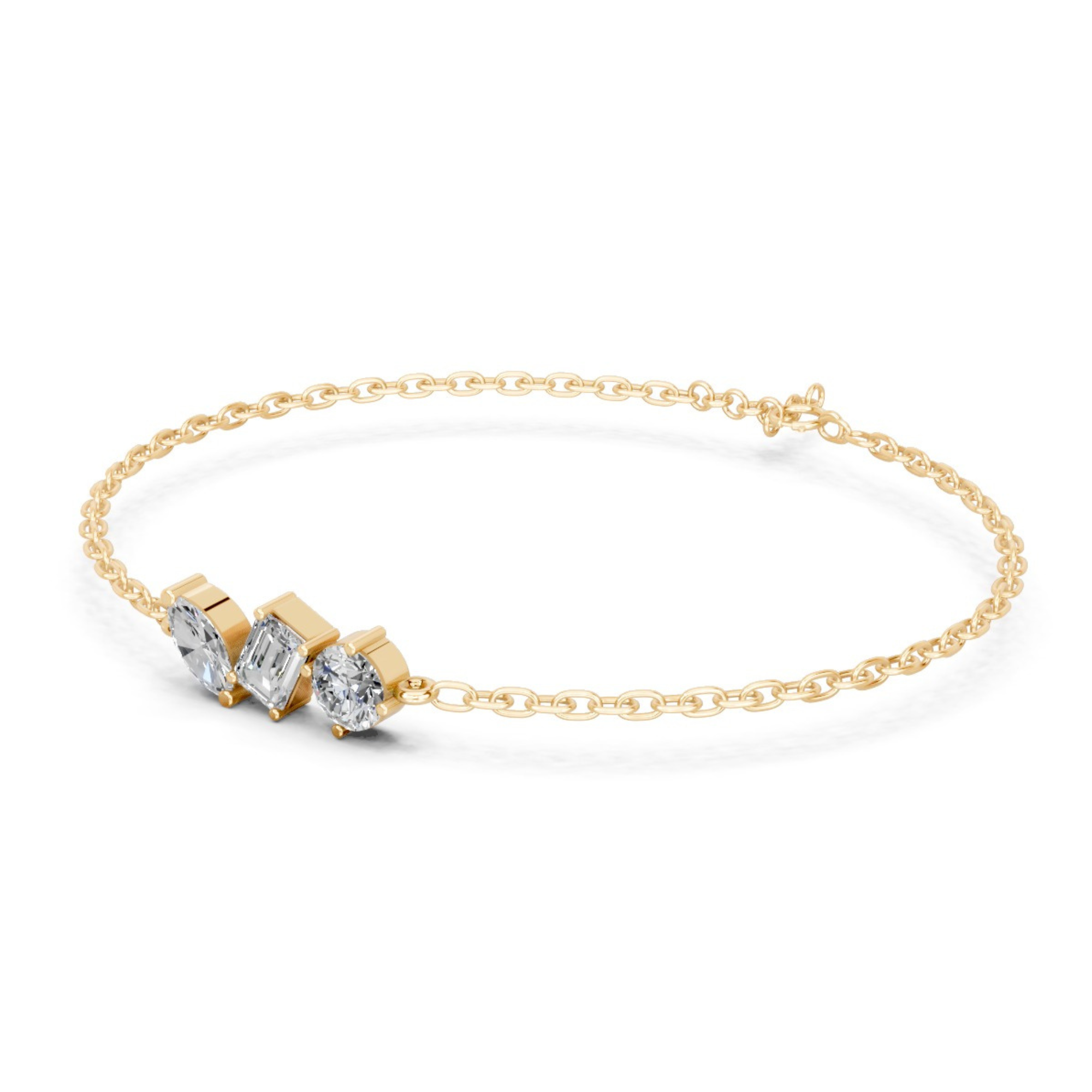 Ethereal Trinity Diamond Bracelet