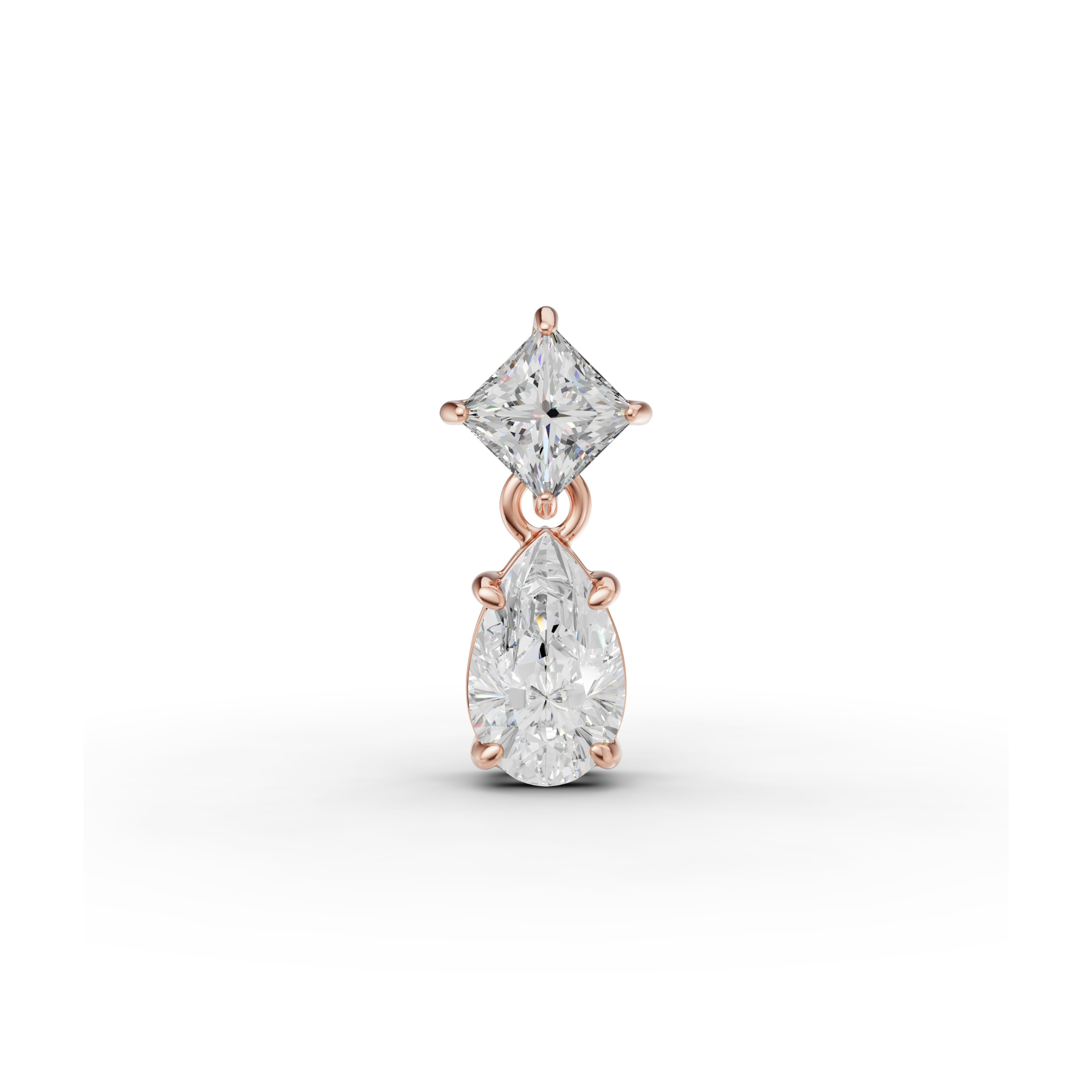 2.9 Carat Dual Celeste Charm Solitaire Pendant