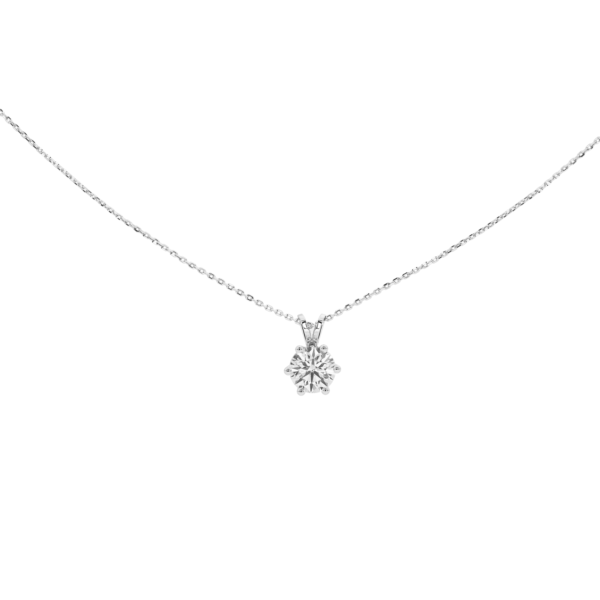 1.5 Carat 'V' Loop Solitaire Pendant