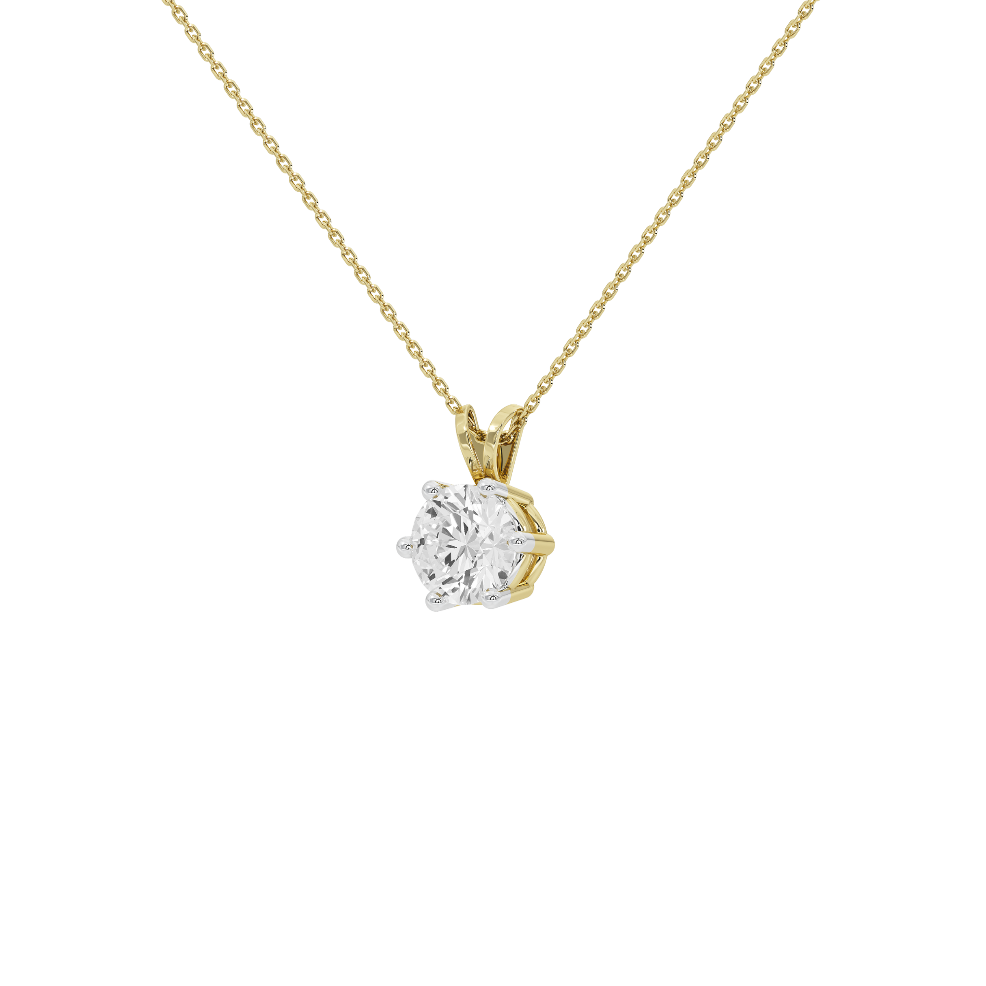 1.5 Carat 'V' Loop Solitaire Pendant