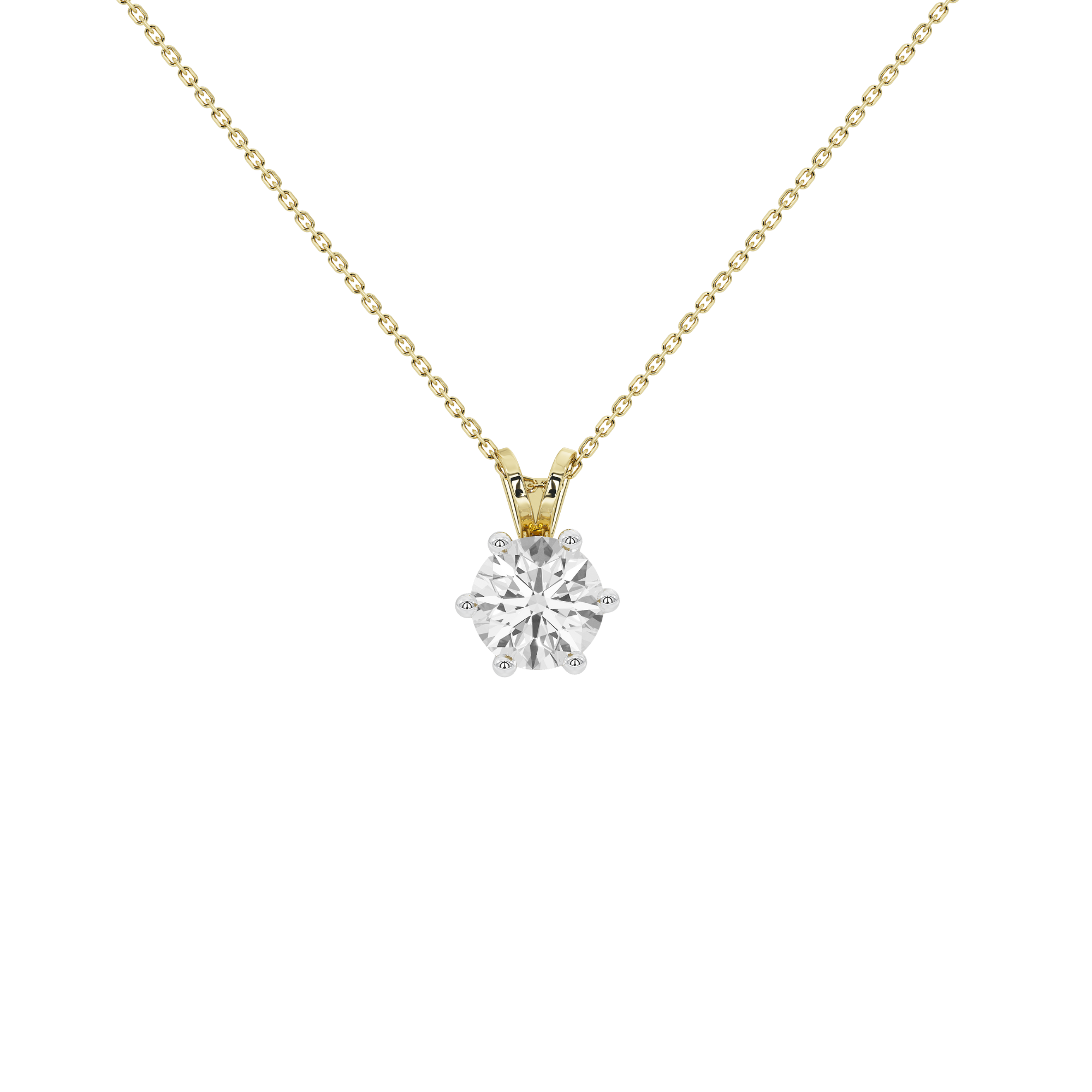 1.5 Carat 'V' Loop Solitaire Pendant