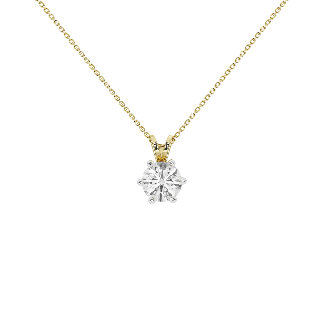1 Carat 'V' Loop Solitaire Pendant