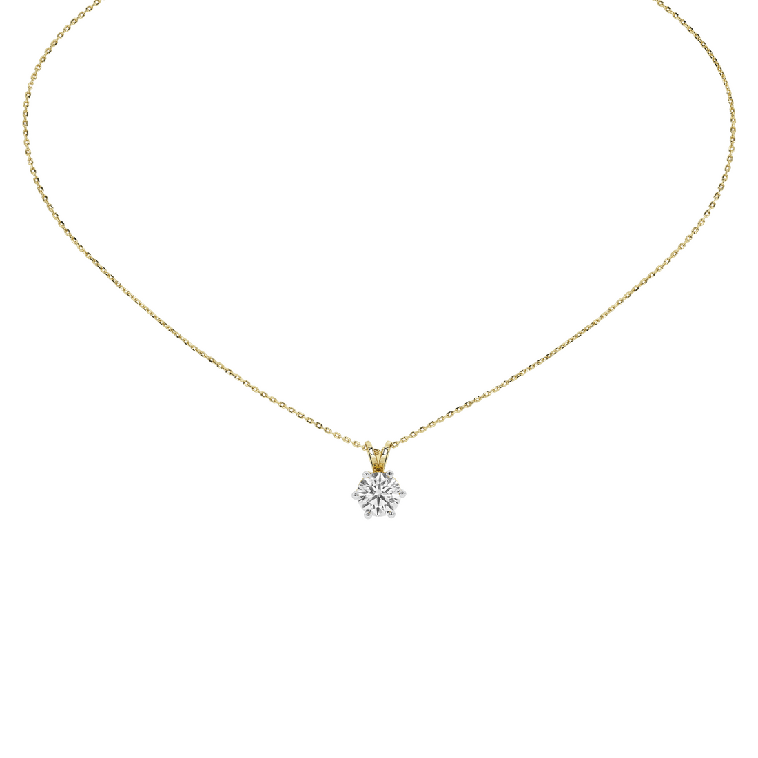 1 Carat 'V' Loop Solitaire Pendant