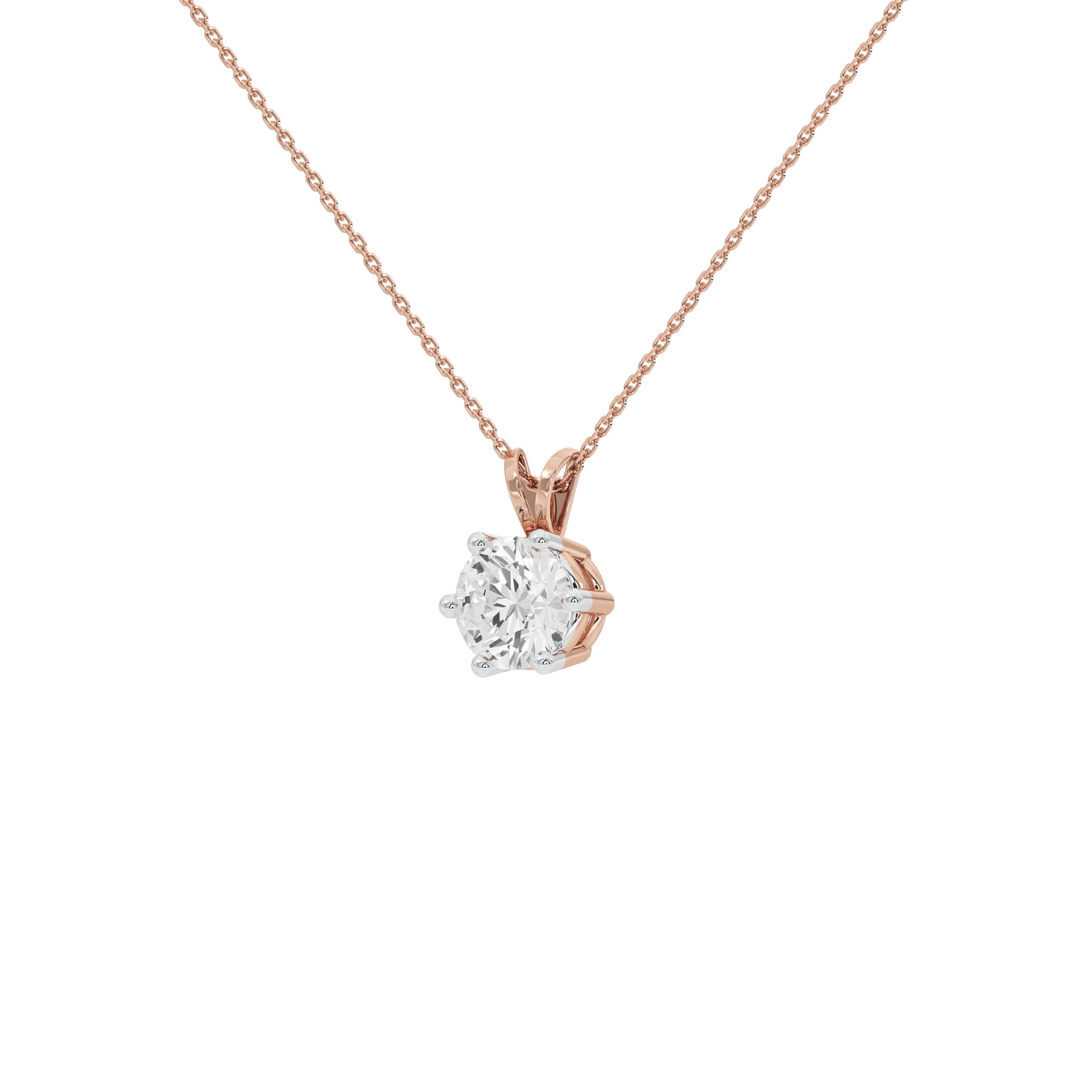 1.5 Carat 'V' Loop Solitaire Pendant