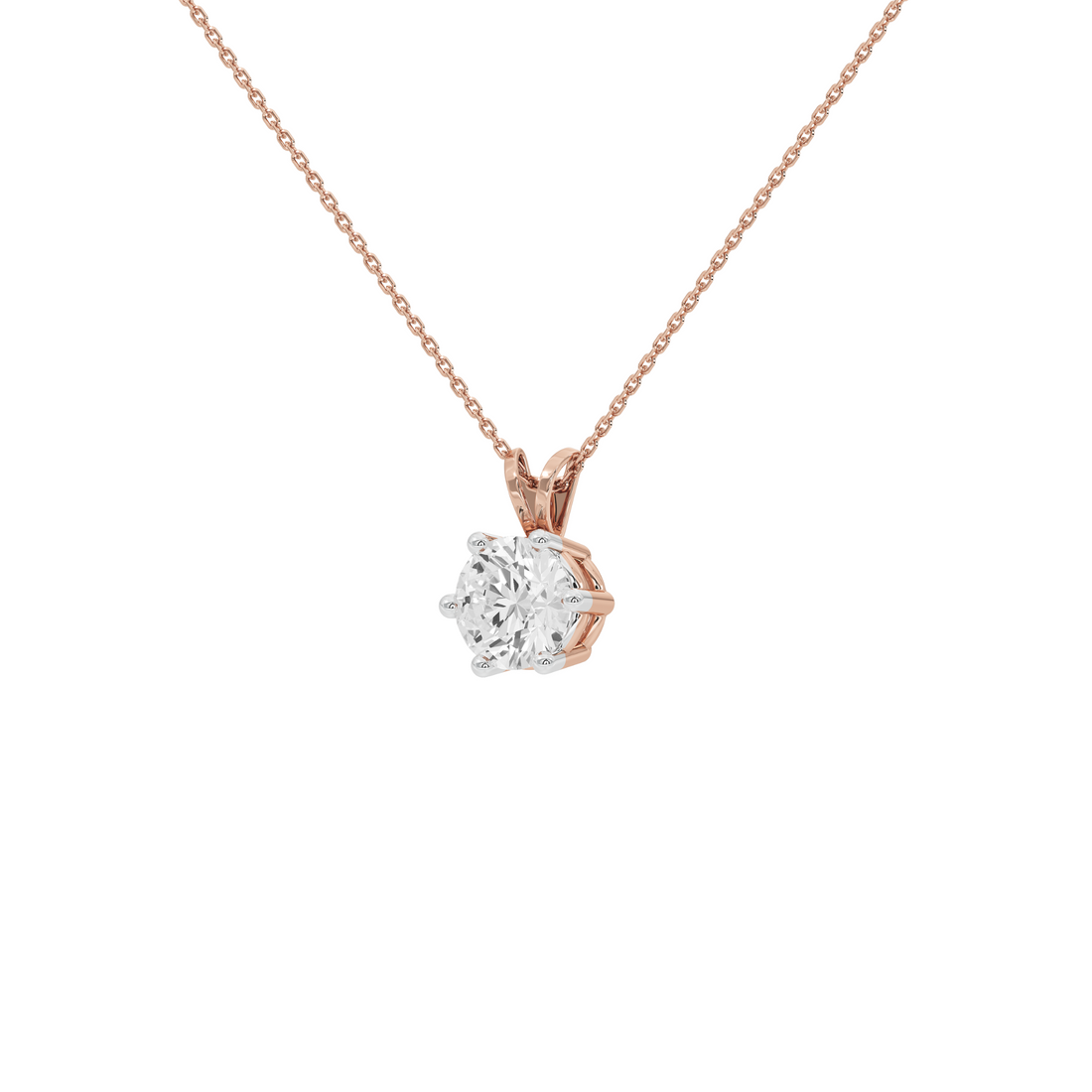 1 Carat 'V' Loop Solitaire Pendant