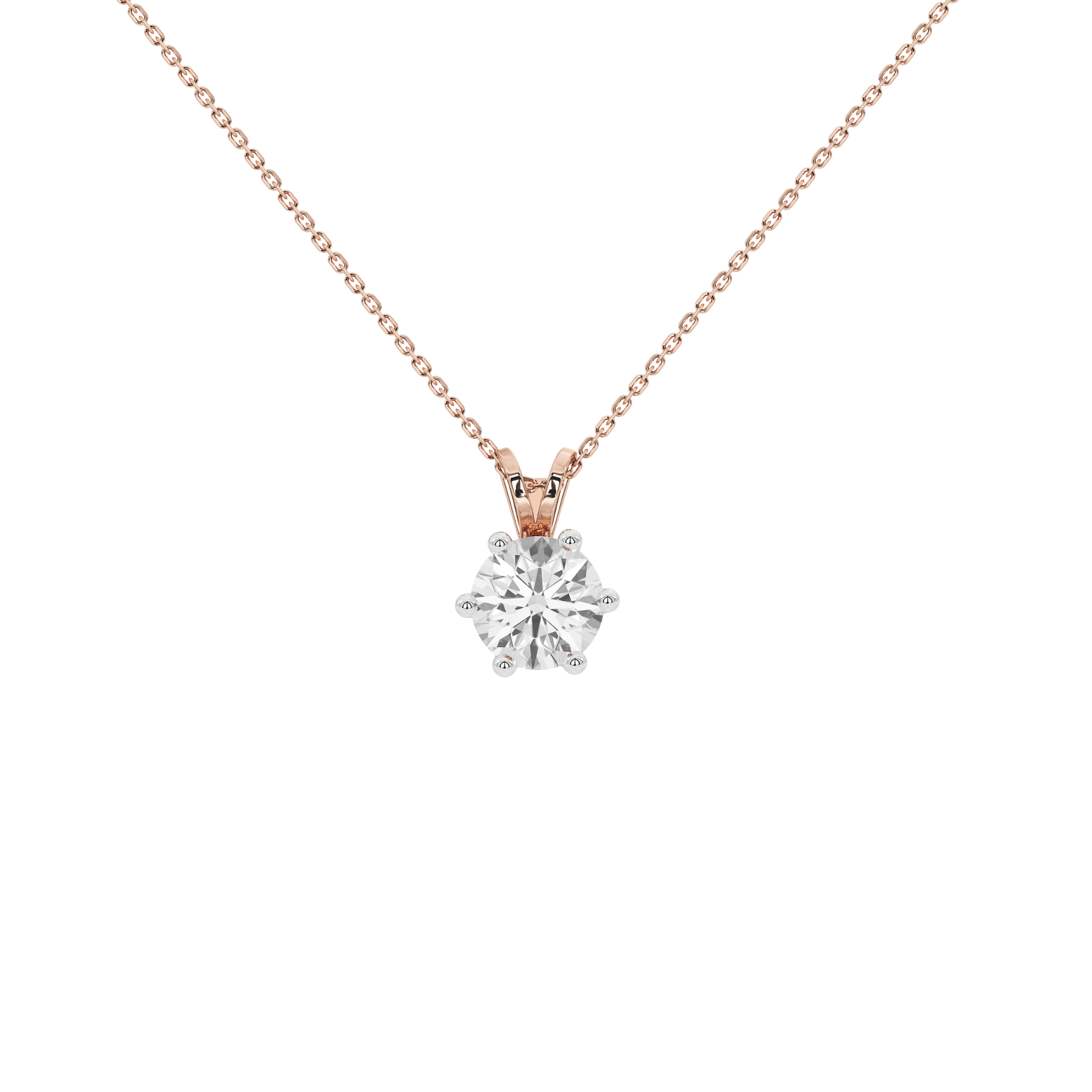 1.5 Carat 'V' Loop Solitaire Pendant