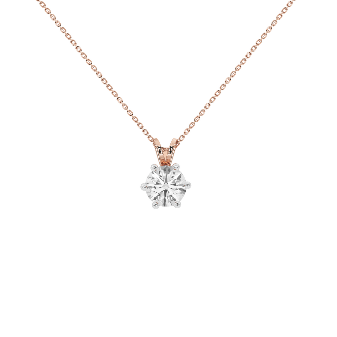 1 Carat 'V' Loop Solitaire Pendant